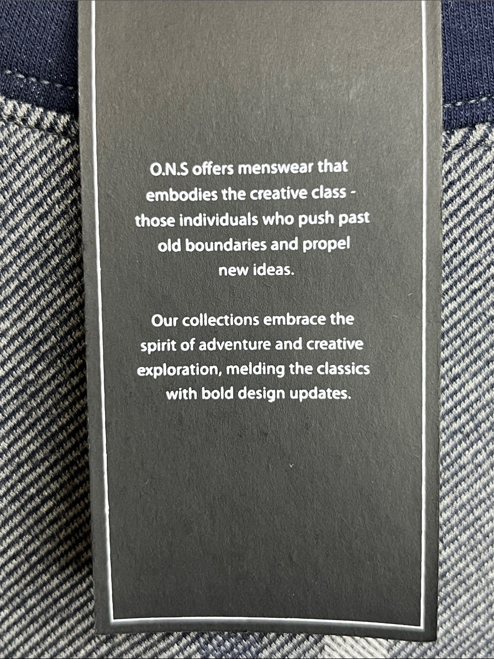 O. N. S. - Navy & Gray Angelo Crew Sweatshirt with side zippers on each side - Picture 3 of 6